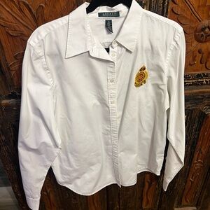 Lauren Ralph Lauren White Embroidered Shirt